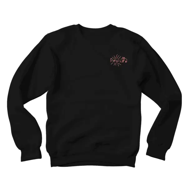 Černá unisex mikina — papír