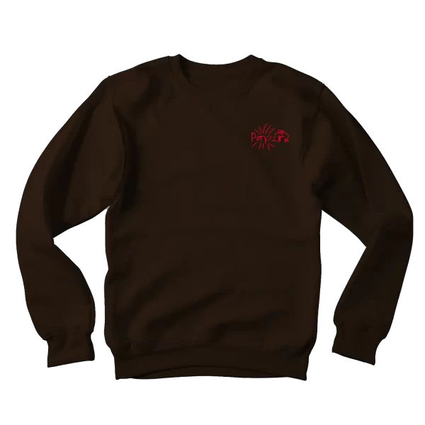 Hnědá unisex mikina — papír